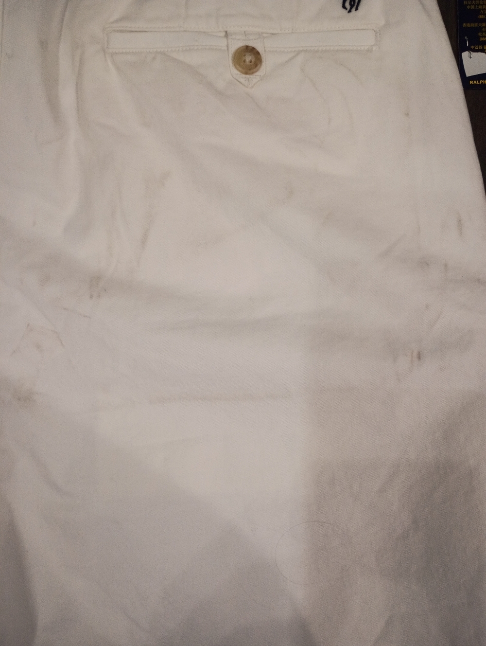Polo Ralph Lauren Men's White Flat Front Shorts Size 35 New - Picture 7 of 7